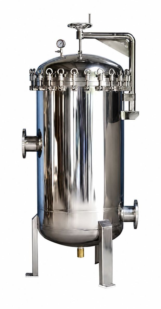 Stainless steel multi-cartridge filter housing